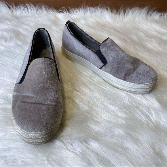 Skechers Street Rise It Grey Faux Leather Platform Slip On Sneakers Grey Size 8 - Picture 9 of 10